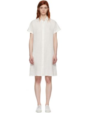 photo White Wide Shirt Dress by Blue Blue Japan - Image 1