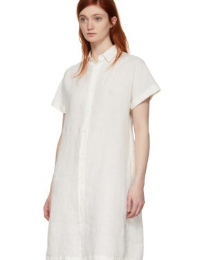 photo White Wide Shirt Dress by Blue Blue Japan - Image 4