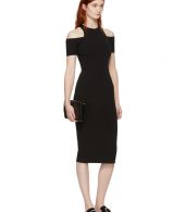 photo Black Fitted Cut-Out Dress by Victoria Beckham - Image 4
