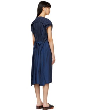 photo Blue Frame Pleats Dress by Issey Miyake - Image 3
