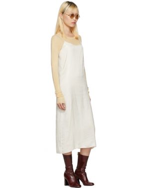 photo Off-White Portrait Long Slip Dress by Moderne - Image 5