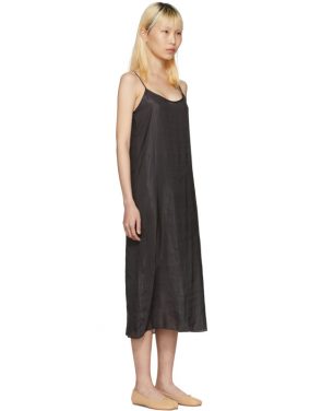 photo Black Portrait Long Slip Dress by Moderne - Image 2