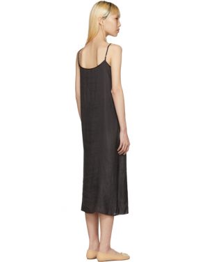photo Black Portrait Long Slip Dress by Moderne - Image 3