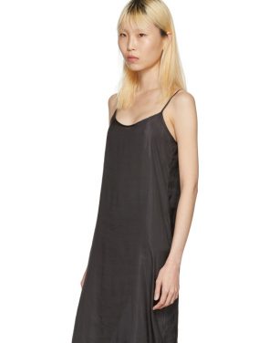 photo Black Portrait Long Slip Dress by Moderne - Image 4