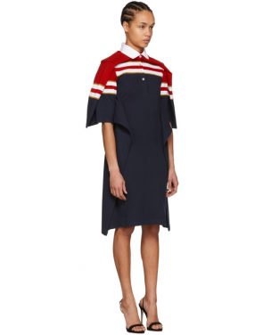 photo Red and Navy Striped Polo Dress by Y/Project - Image 4