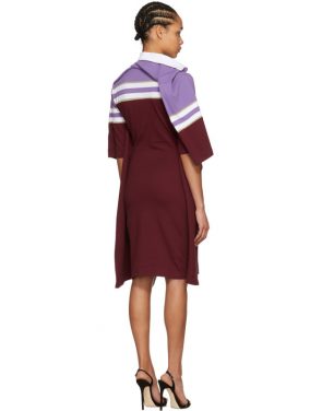 photo Violet and Burgundy Striped Polo Dress by Y/Project - Image 3