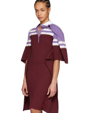 photo Violet and Burgundy Striped Polo Dress by Y/Project - Image 5