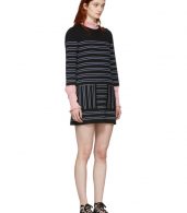 photo Navy and Black Striped Knit Dress by Alexachung - Image 2