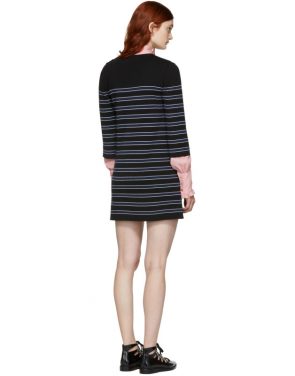photo Navy and Black Striped Knit Dress by Alexachung - Image 3
