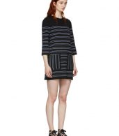 photo Navy and Black Striped Knit Dress by Alexachung - Image 4