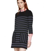 photo Navy and Black Striped Knit Dress by Alexachung - Image 5