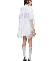 photo White and Grey Chiffon Shirt Dress by Prada - Image 3