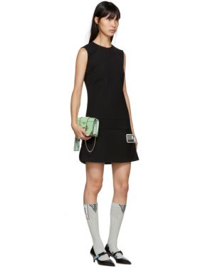 photo Black Short Gum Patch Dress by Prada - Image 4