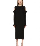 photo Black Cut-Out Shoulder Uniform Knit Dress by Calvin Klein 205W39NYC - Image 1