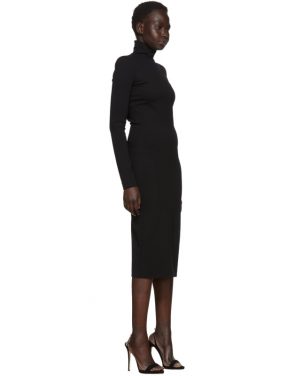 photo Black Compact Jersey Turtleneck Dress by Dsquared2 - Image 2