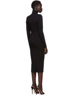 photo Black Compact Jersey Turtleneck Dress by Dsquared2 - Image 3