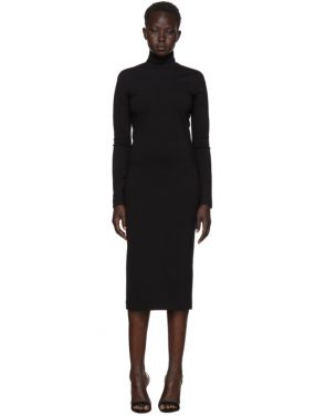 photo Black Compact Jersey Turtleneck Dress by Dsquared2 - Image 1