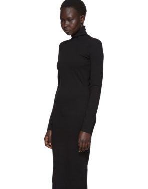 photo Black Compact Jersey Turtleneck Dress by Dsquared2 - Image 4