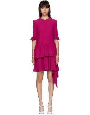 photo Pink Asymmetric Drape Dress by Alexander McQueen - Image 1