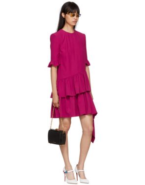 photo Pink Asymmetric Drape Dress by Alexander McQueen - Image 5