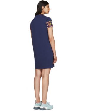 photo Navy Limited Edition Multicolor Logo Dress by Kenzo - Image 3
