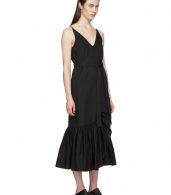 photo Black Ruffle Camisole Dress by Rosetta Getty - Image 2