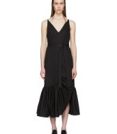 photo Black Ruffle Camisole Dress by Rosetta Getty - Image 1