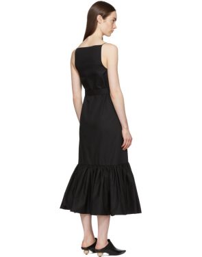 photo Black Ruffle Camisole Dress by Rosetta Getty - Image 3