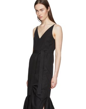 photo Black Ruffle Camisole Dress by Rosetta Getty - Image 4