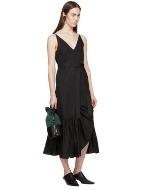 photo Black Ruffle Camisole Dress by Rosetta Getty - Image 5