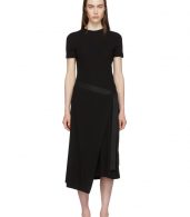 photo Black Apron Wrap T-Shirt Dress by Rosetta Getty - Image 1