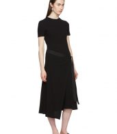 photo Black Apron Wrap T-Shirt Dress by Rosetta Getty - Image 5