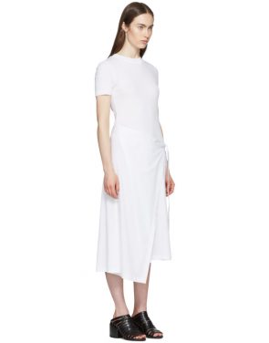 photo White Apron Wrap T-Shirt Dress by Rosetta Getty - Image 2