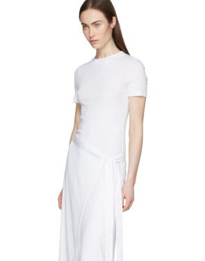 photo White Apron Wrap T-Shirt Dress by Rosetta Getty - Image 4