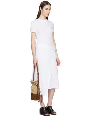 photo White Apron Wrap T-Shirt Dress by Rosetta Getty - Image 5