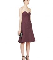 photo Purple Satin Compact Bustier Dress by Nina Ricci - Image 4
