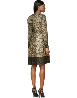 photo Leopard Print Silk Butterfly Embroidered Dress by Givenchy - Image 3