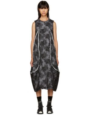 photo Black Padded Floral Lace Dress by Comme des Garcons - Image 1