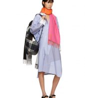 photo Blue and White Oversized Patchwork Shirt Dress by Loewe - Image 4