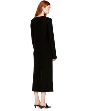 photo Black Cashmere Slit Front Sweater Dress by Rosetta Getty - Image 3