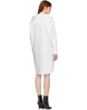 photo White Tape Shirt Dress by T by Alexander Wang - Image 3