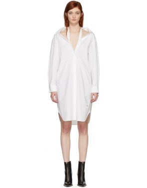 photo White Tape Shirt Dress by T by Alexander Wang - Image 1