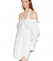 photo White Tape Shirt Dress by T by Alexander Wang - Image 4