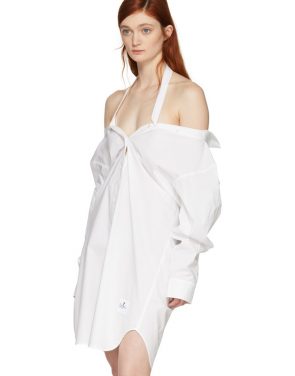 photo White Tape Shirt Dress by T by Alexander Wang - Image 4