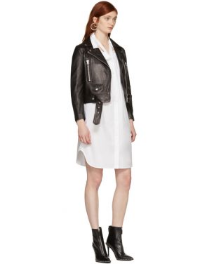 photo White Tape Shirt Dress by T by Alexander Wang - Image 5