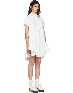 photo White Poplin Dress by Sacai - Image 2