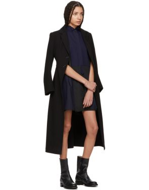 photo Black and Navy Panelled Short Dress by Sacai - Image 5