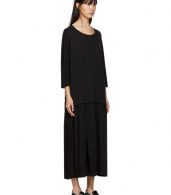 photo Black Three-Quarter Sleeve Dress by Ys - Image 2