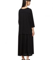 photo Black Three-Quarter Sleeve Dress by Ys - Image 3