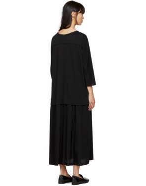 photo Black Three-Quarter Sleeve Dress by Ys - Image 3